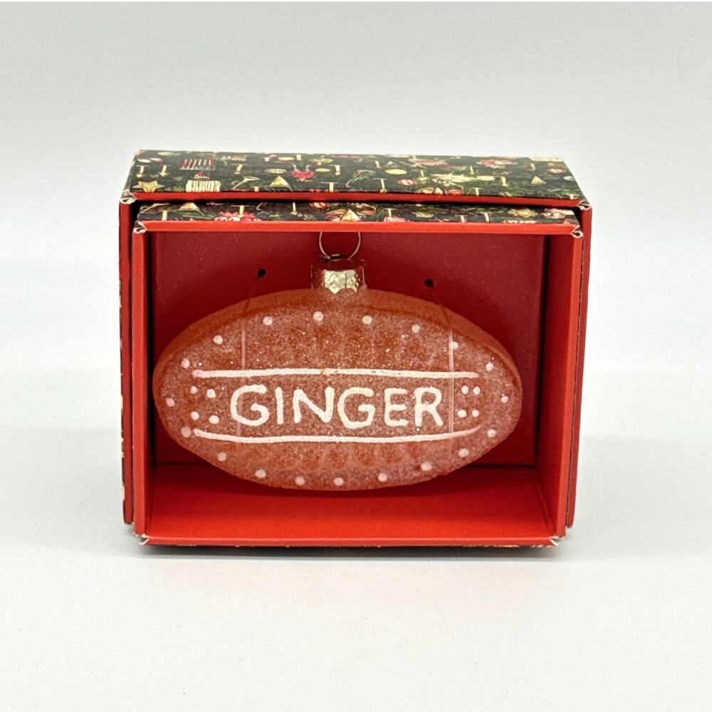 John Derian Glass Ginger Candy Christmas Ornament 2025 NEW